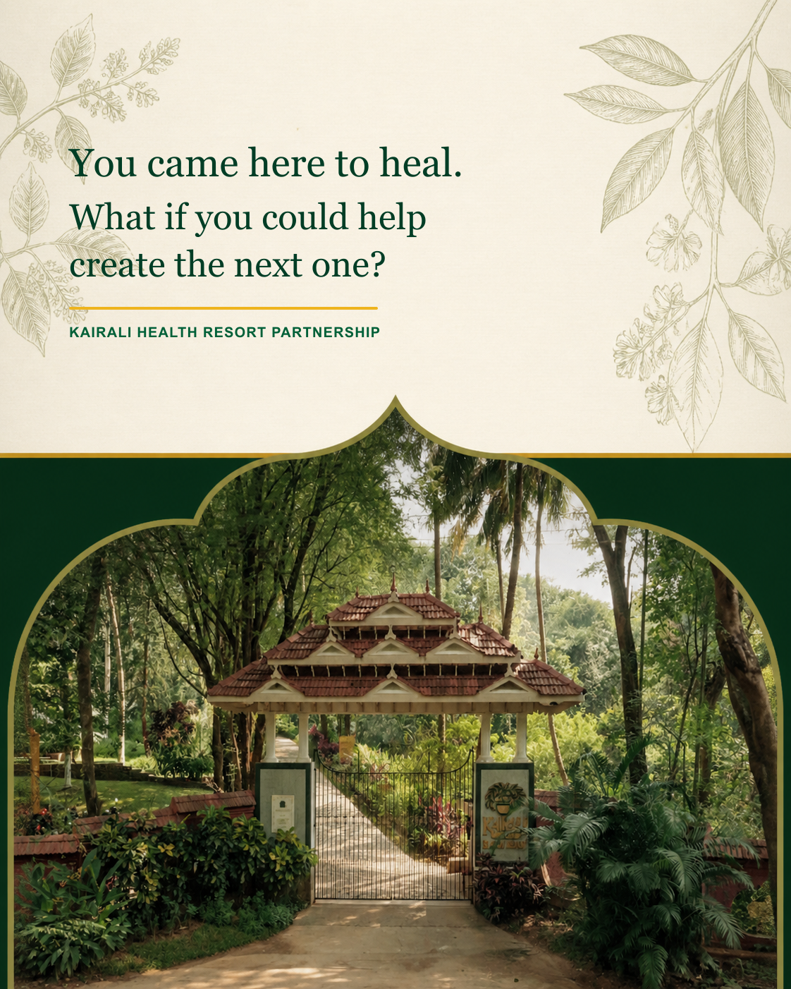 Kairali Ayurvedic Healing Village partnership opportunity